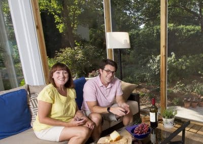 Chad and Grier Hock in new screen porch